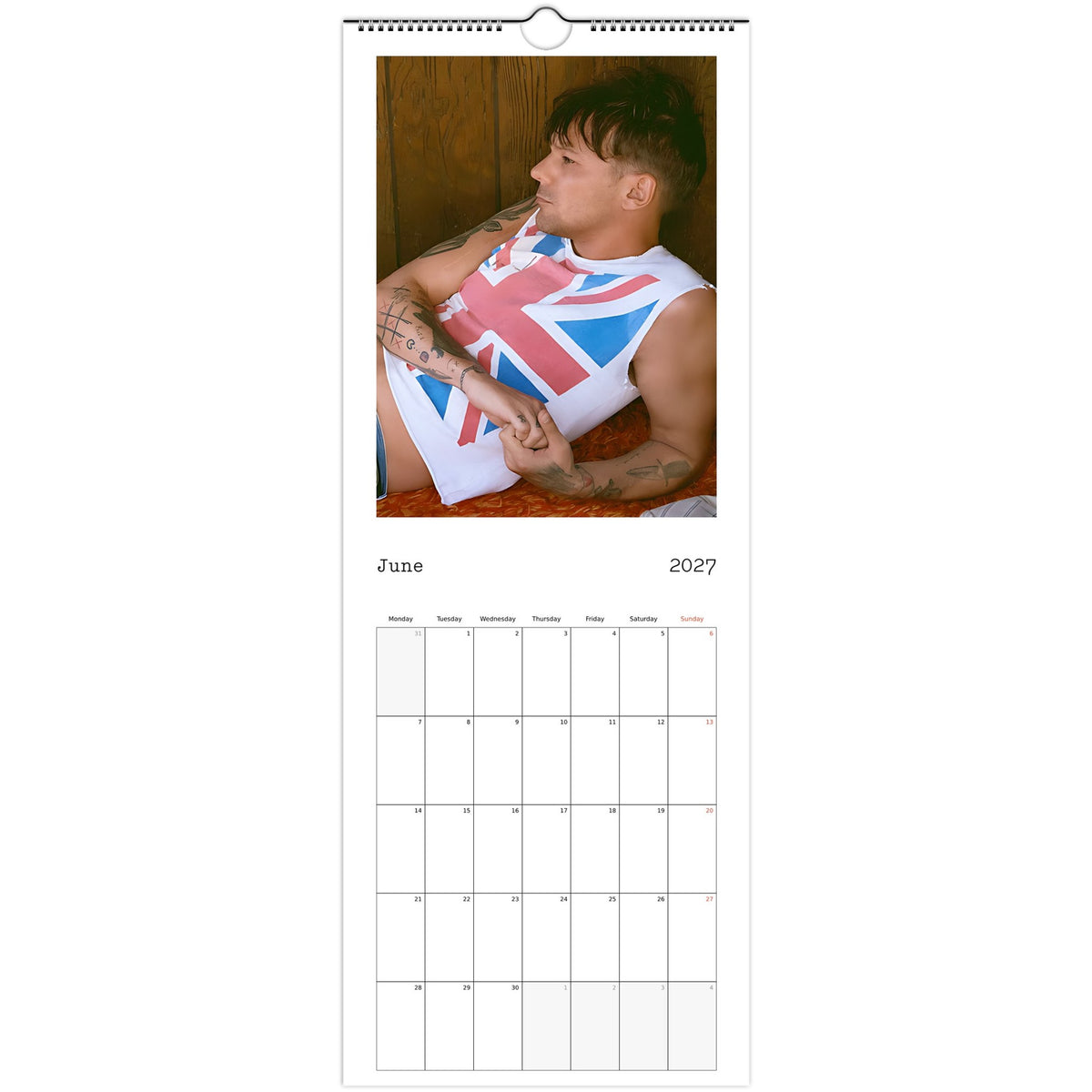 Louis Tomlinson 2027 calendar June Page