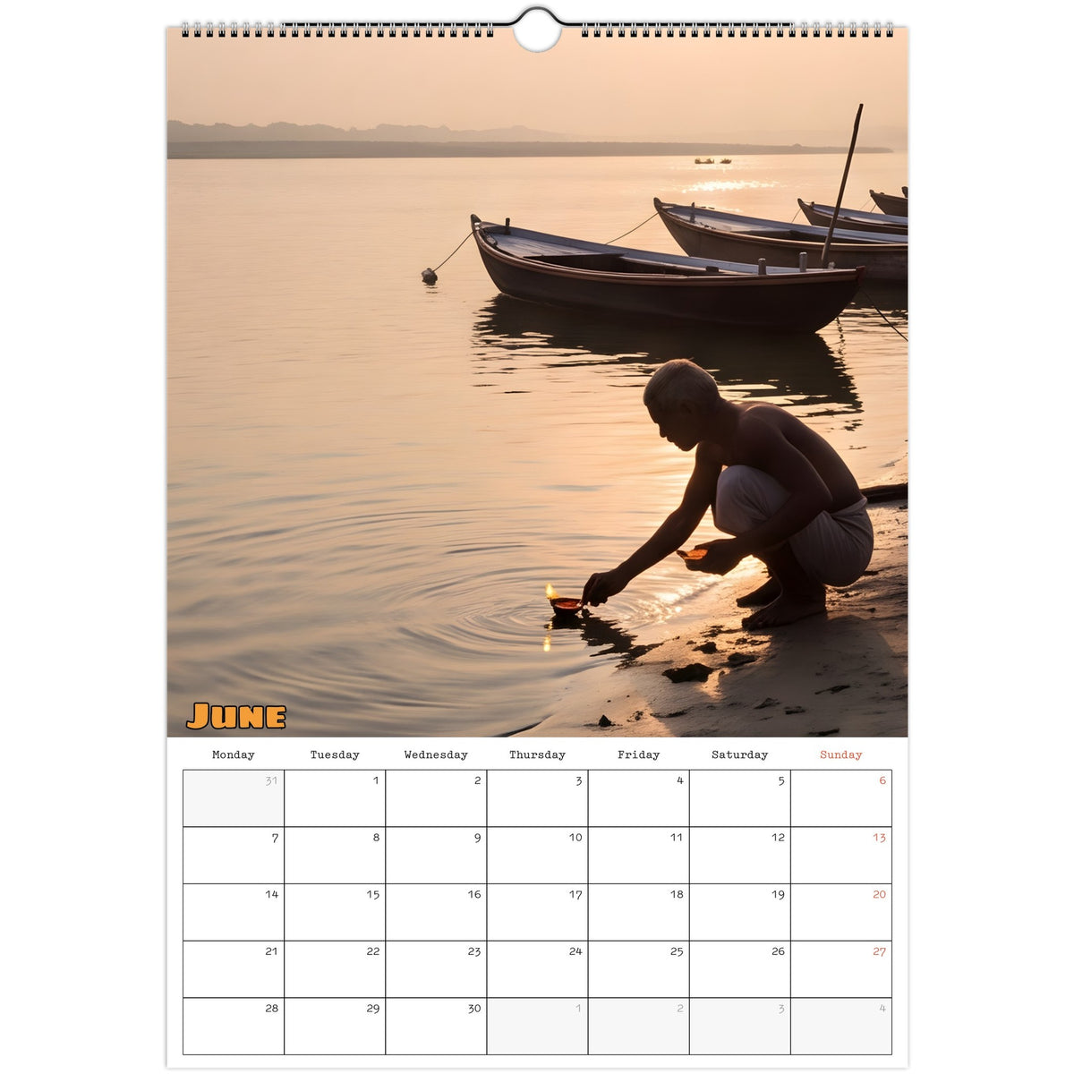 Beautiful India 2027 calendar June page