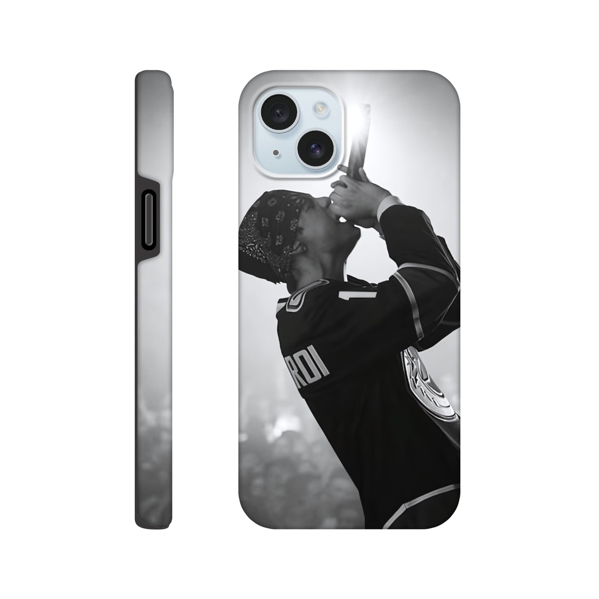 Protective iPhone tough case with bold music artist design