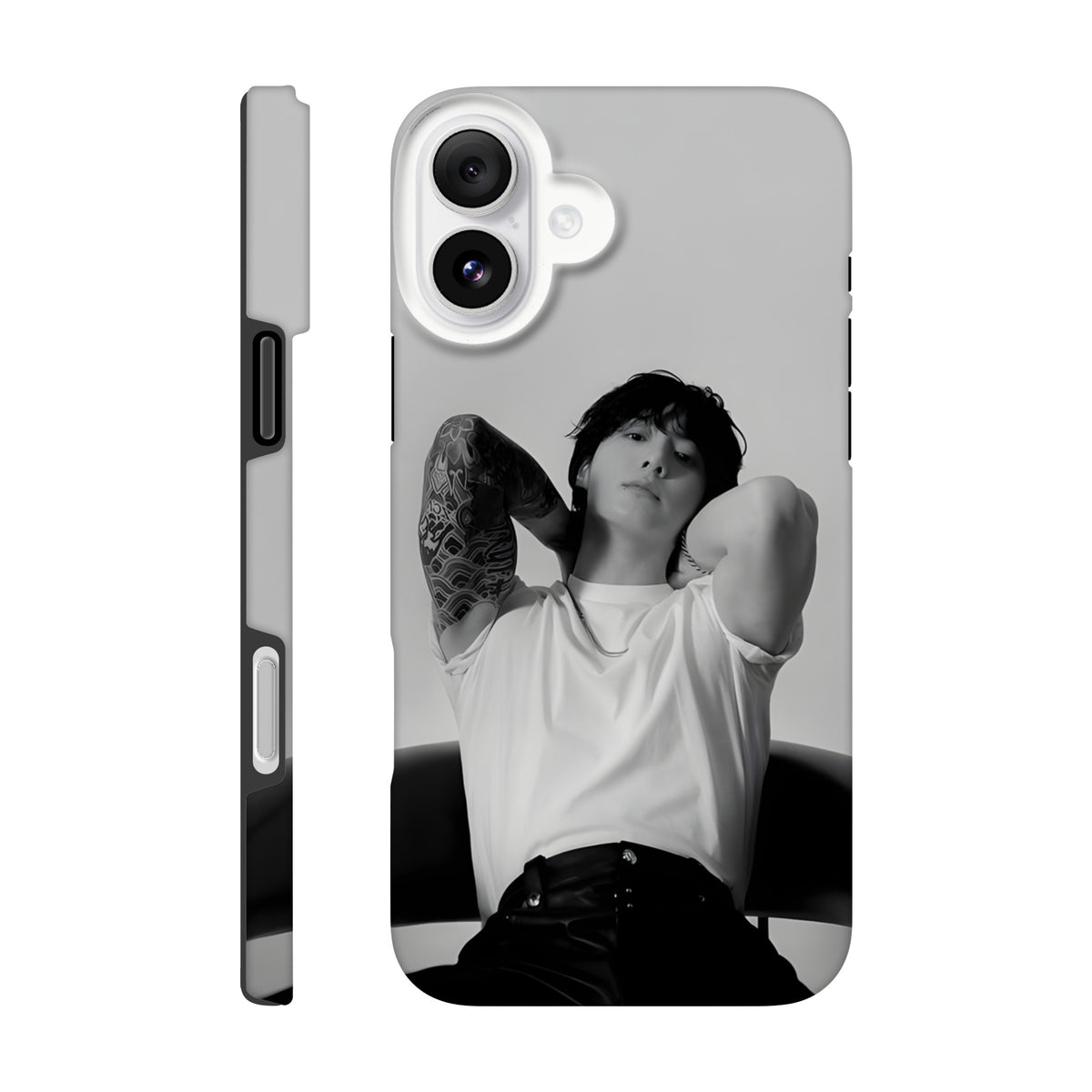 Dual‑layer Jungkook phone case offering strong drop protection