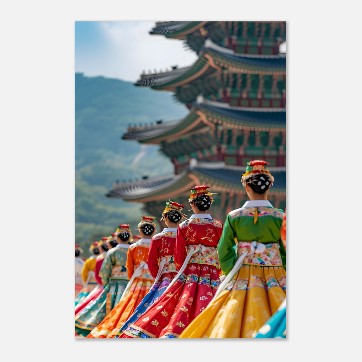 Korean heritage wall art printed on semi‑gloss paper