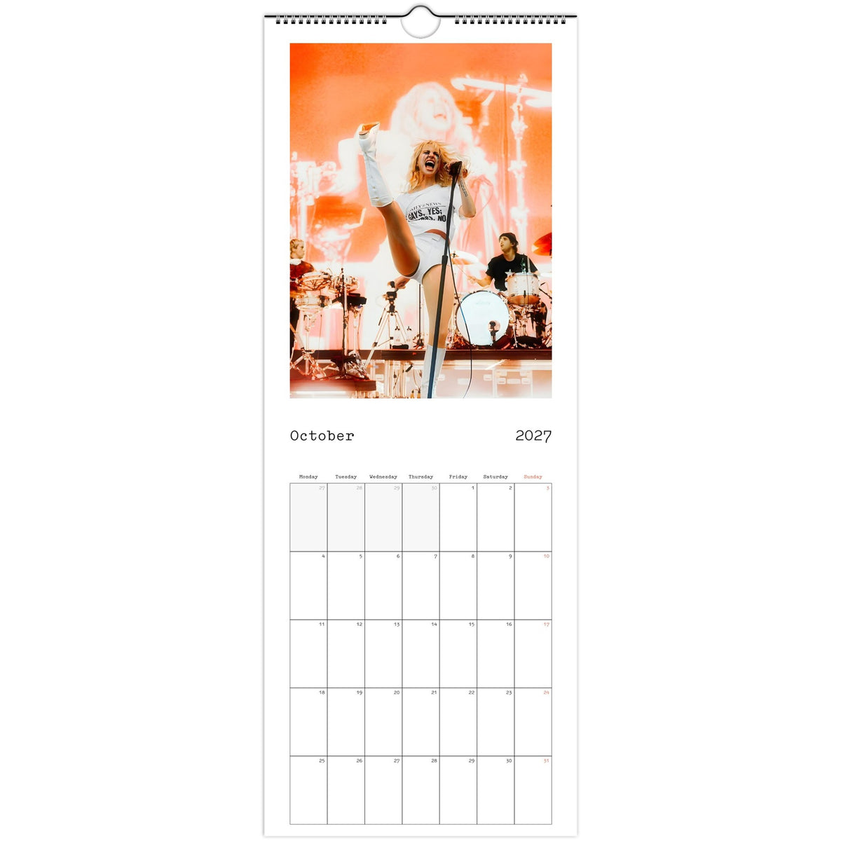 Hayley Williams Calendar October page