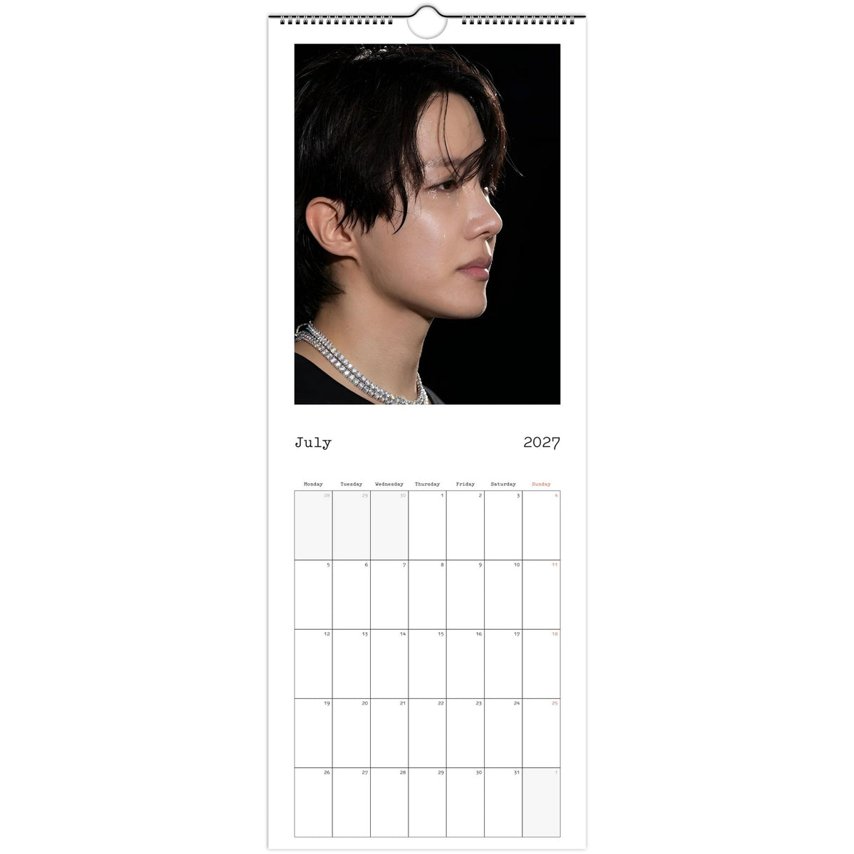 BTS J‑Hope Calendar July portrait