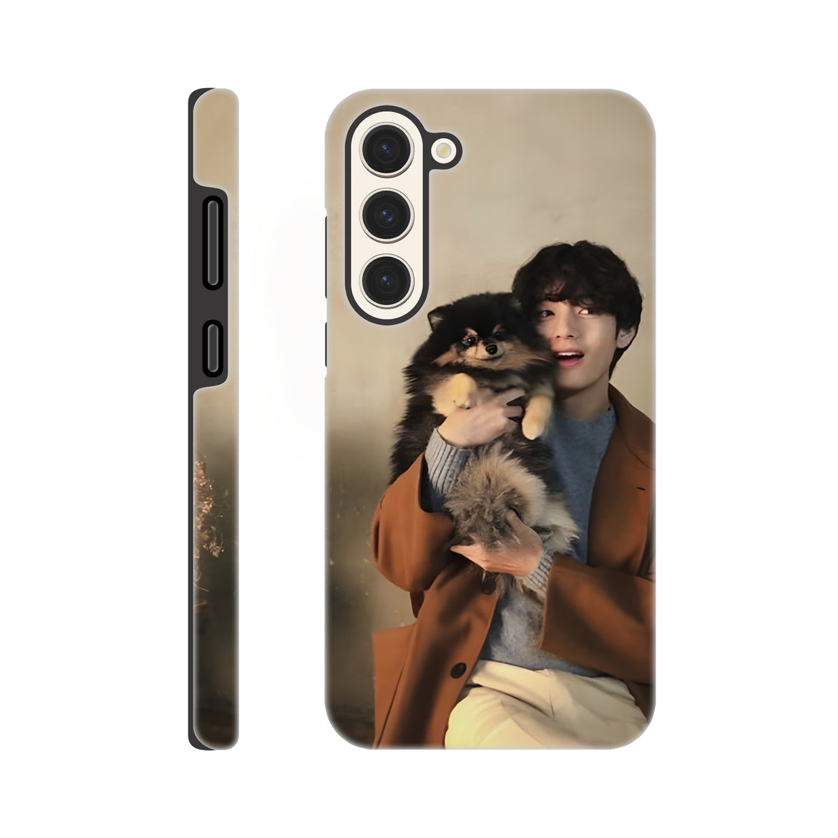 BTS Taehyung V and Yeontan Samsung tough case with dual‑layer protection