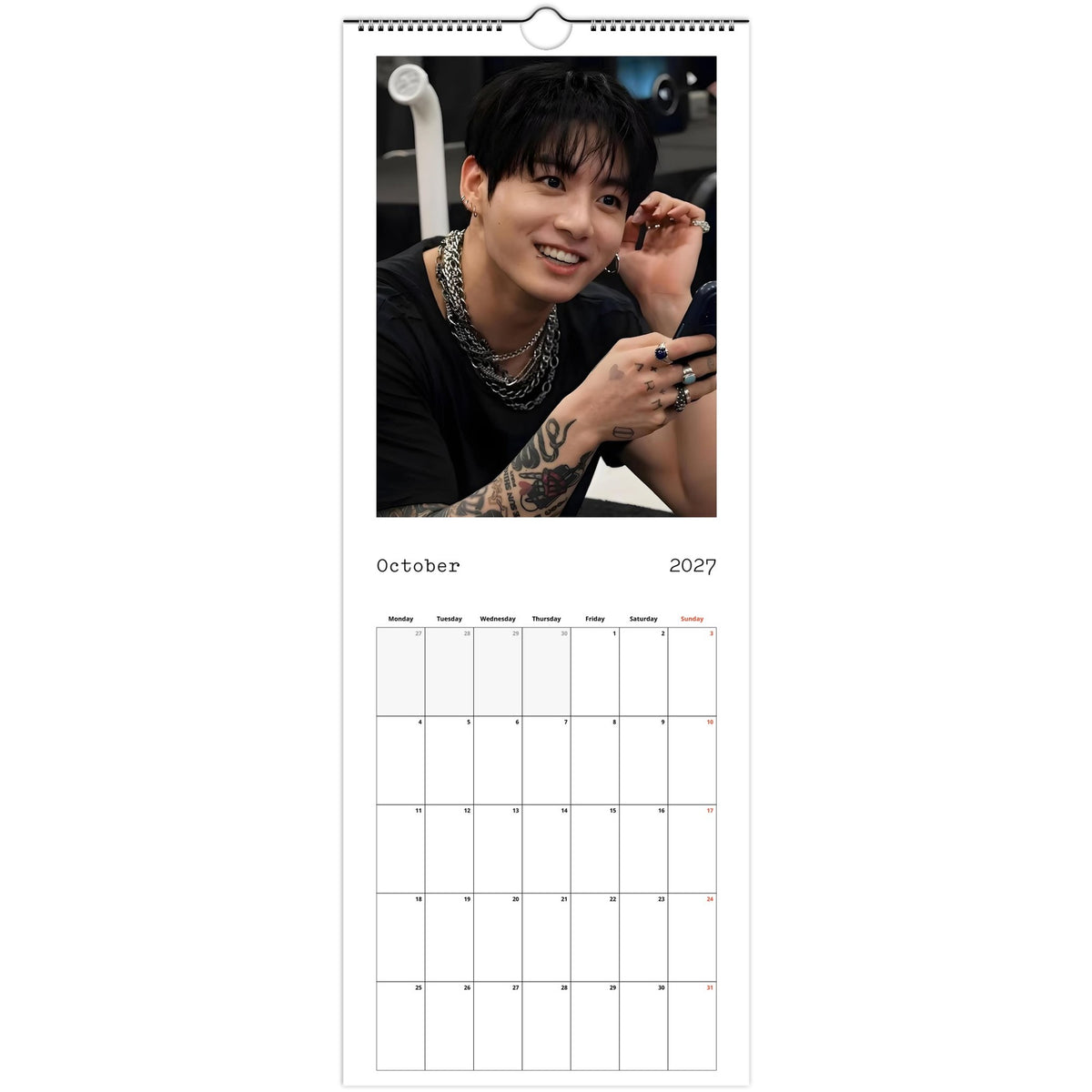 Jungkook Calendar 2027 October photo