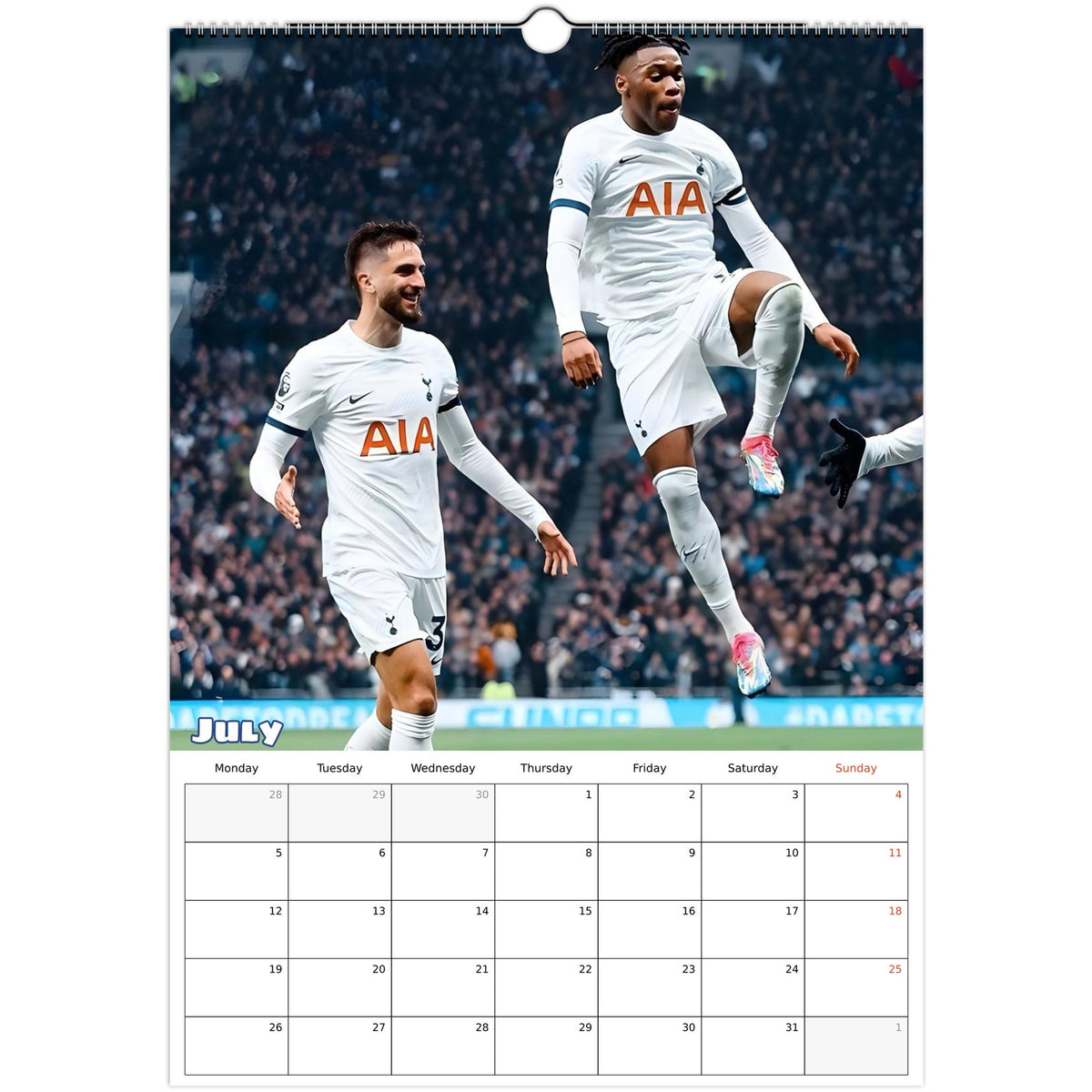 Tottenham calendar July photo