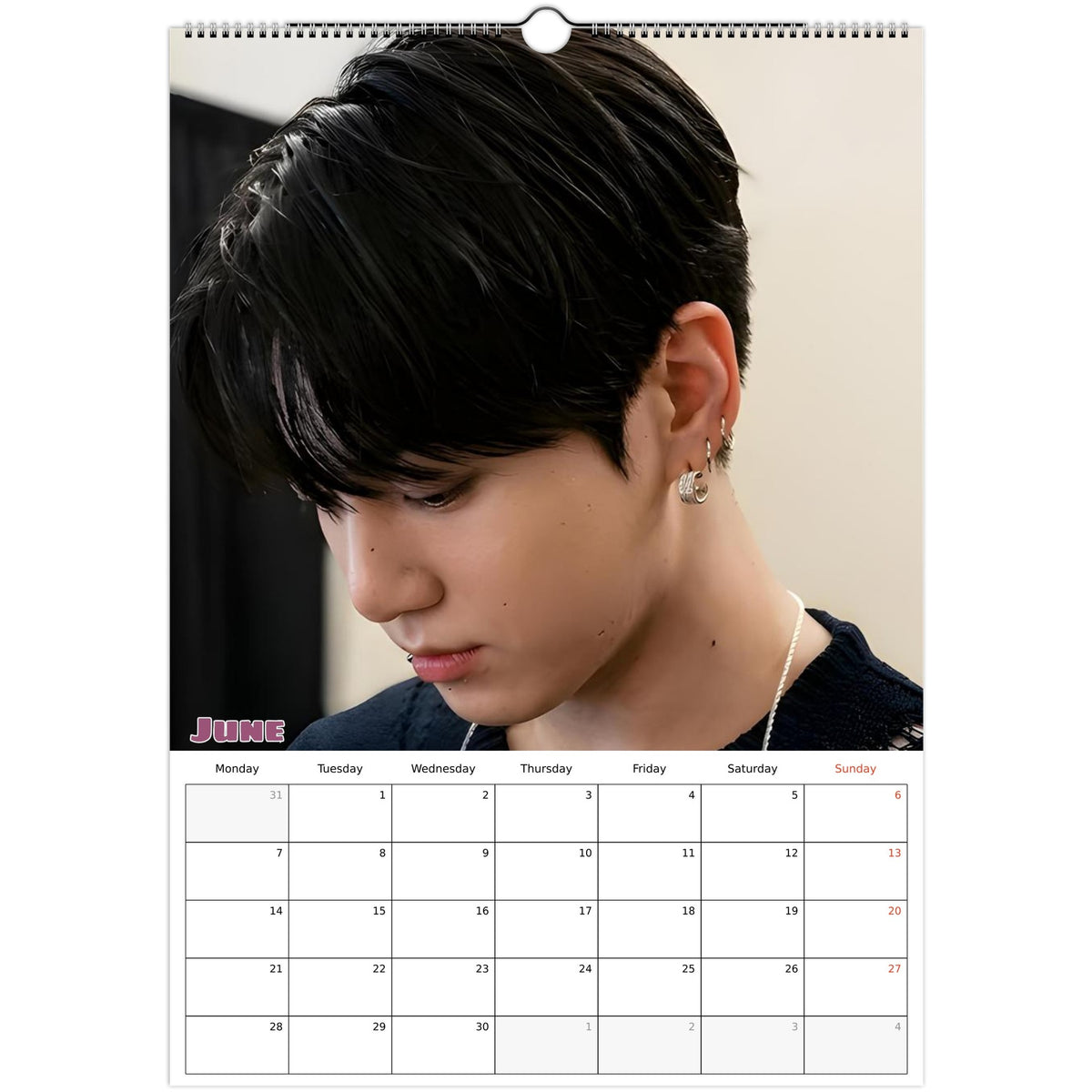 Jungkook Calendar 2027 June photo
