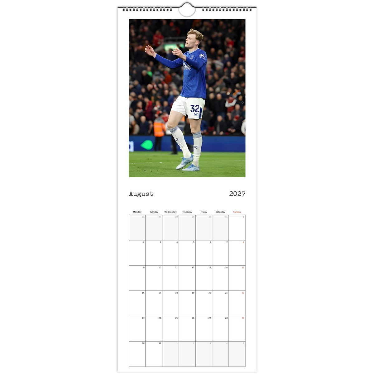 August Everton Calendar photo