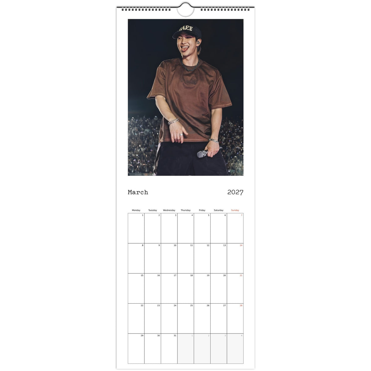 BTS RM Calendar 2027 March page
