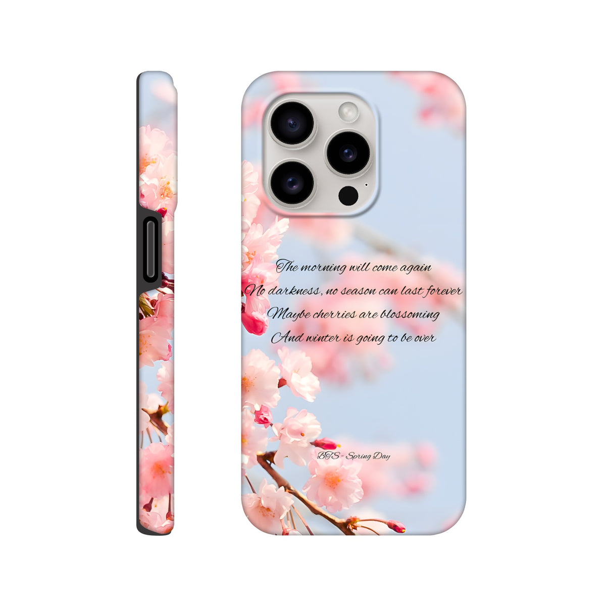 Spring Day themed iPhone cover for BTS fans