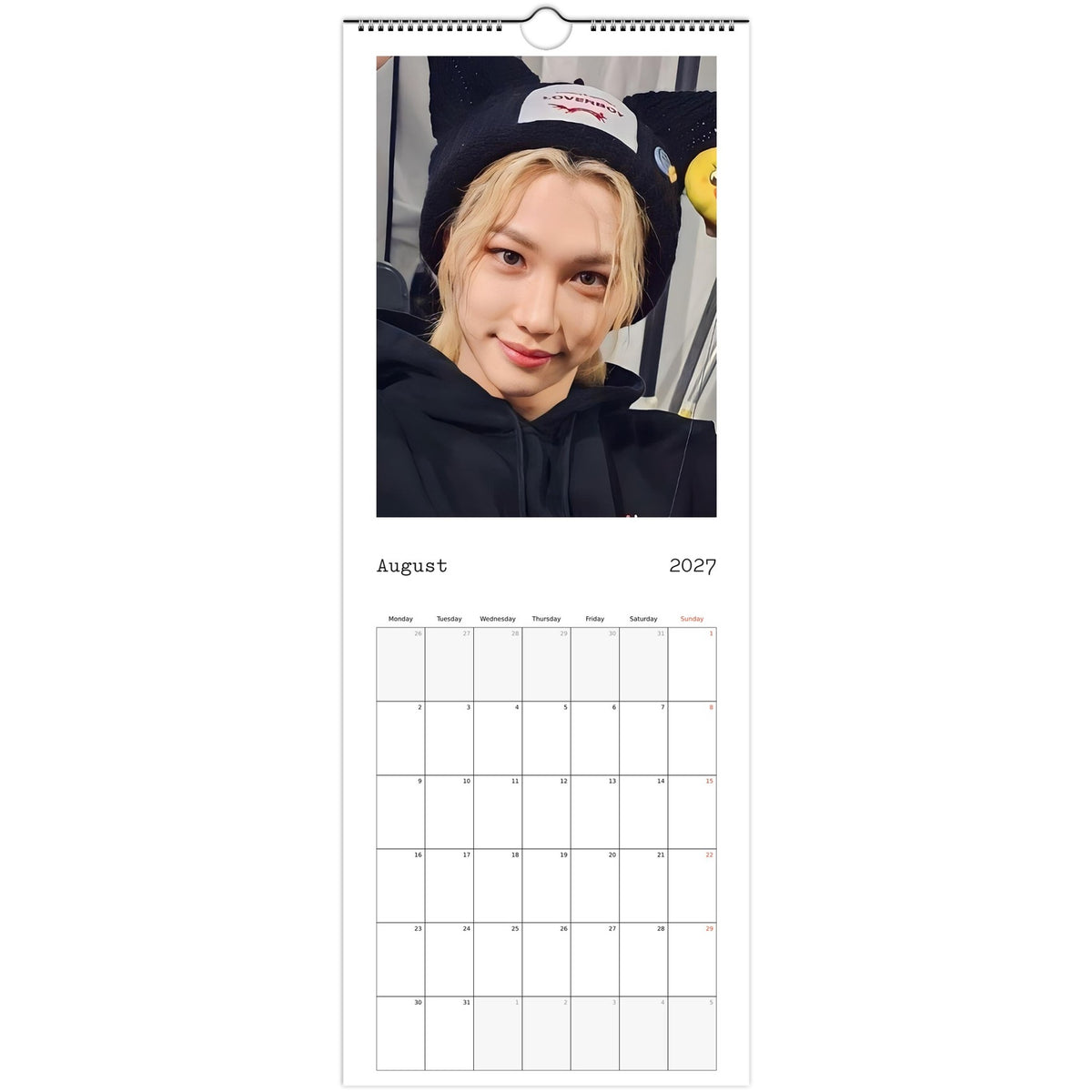 Stray Kids Felix Elite Calendar 2027 August page