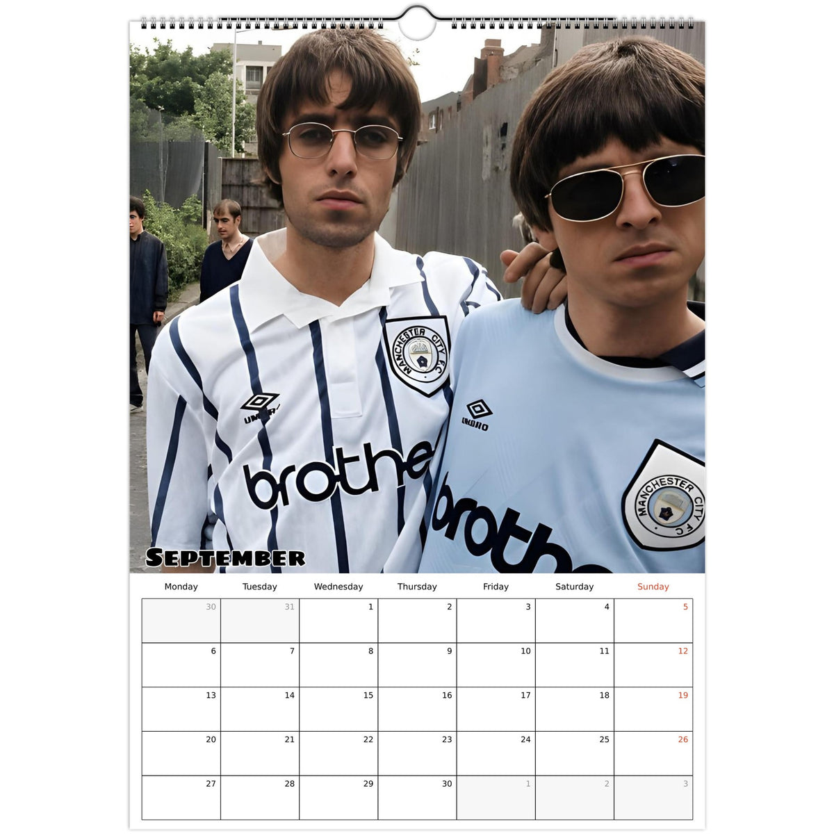 September page of Oasis 2027 slim wall calendar