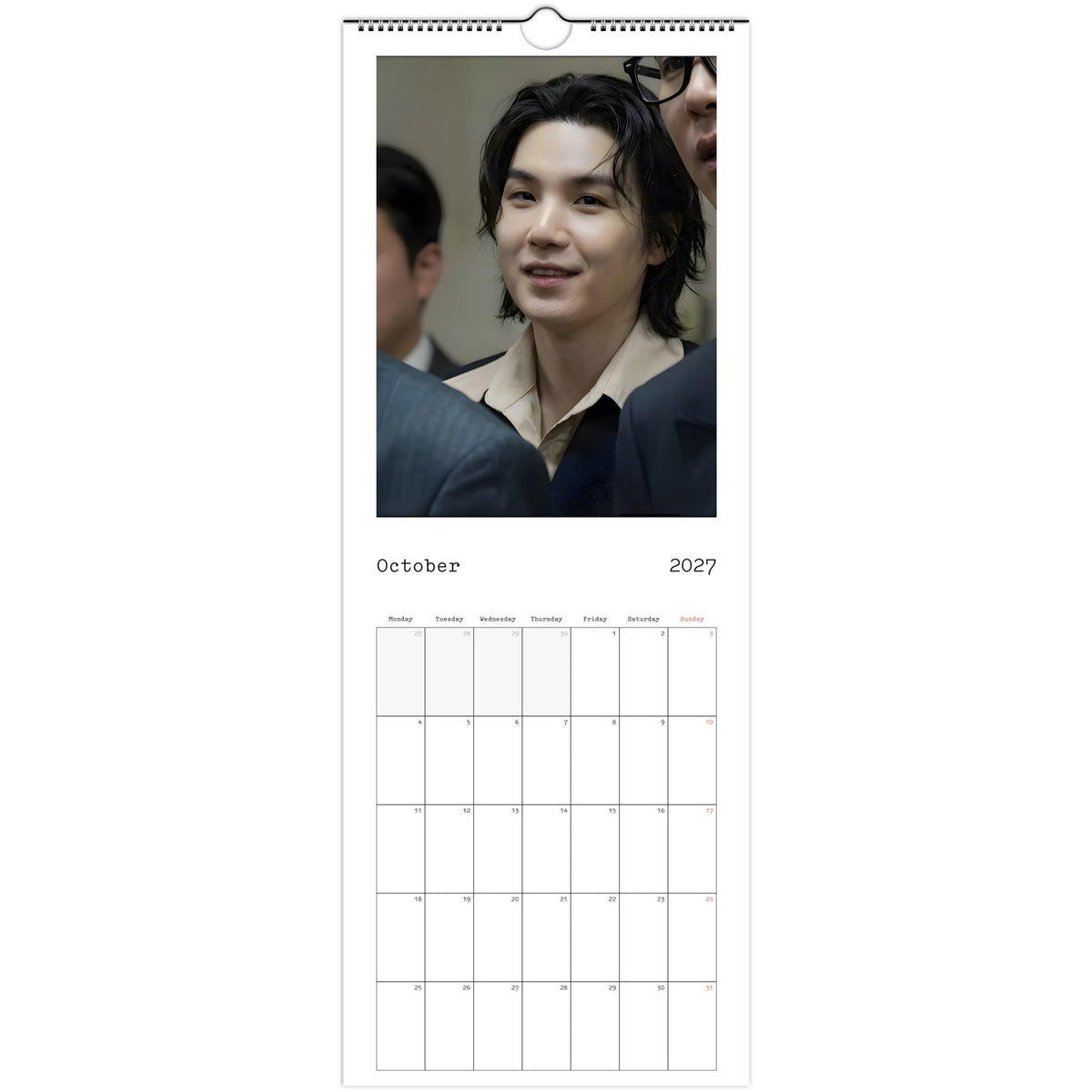 BTS Suga (Yoongi) calendar October portrait