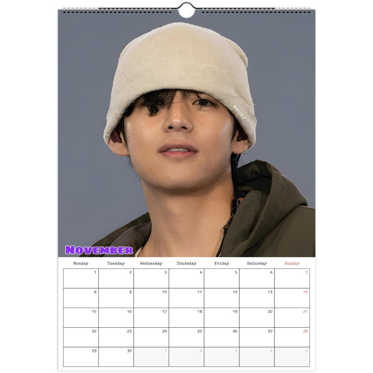 BTS V November ARIRANG Calendar 2027 photo