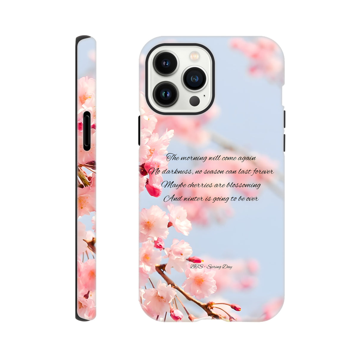 K‑pop aesthetic iPhone case with Spring Day inspired design