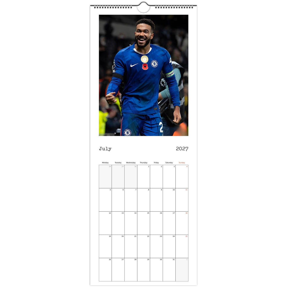 Chelsea Calendar 2027 July photo