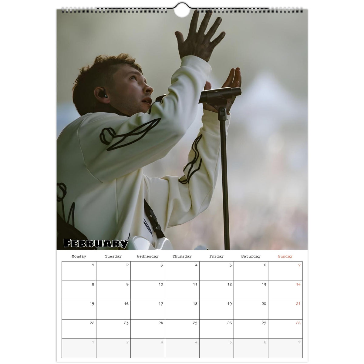 Twenty One Pilots calendar February photo