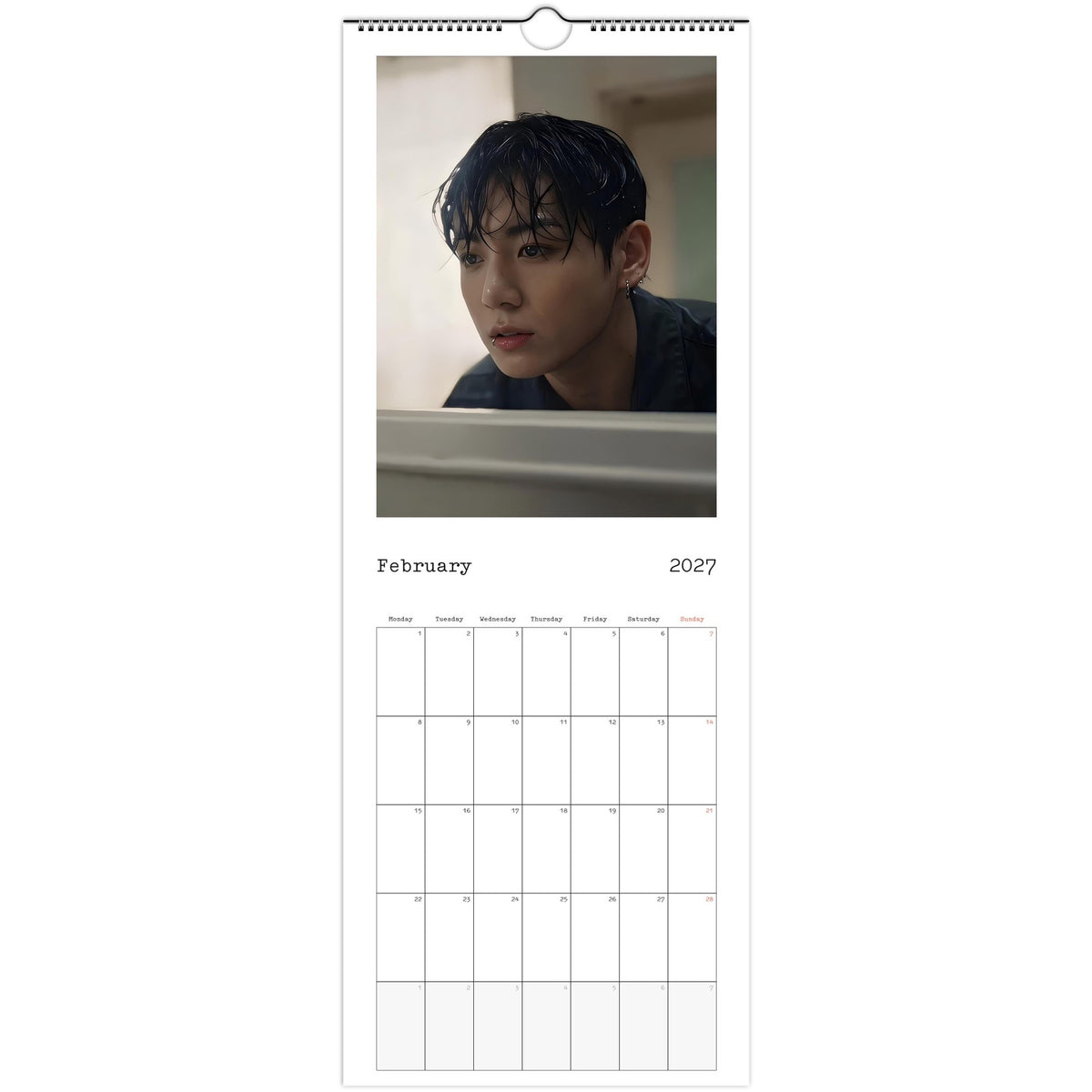 Jungkook Calendar 2027 February photo