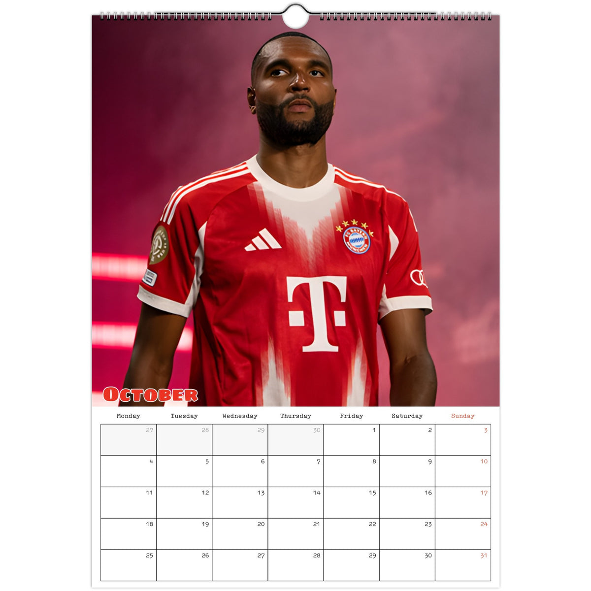 Bayern  Munich Calendar 2027 October photo