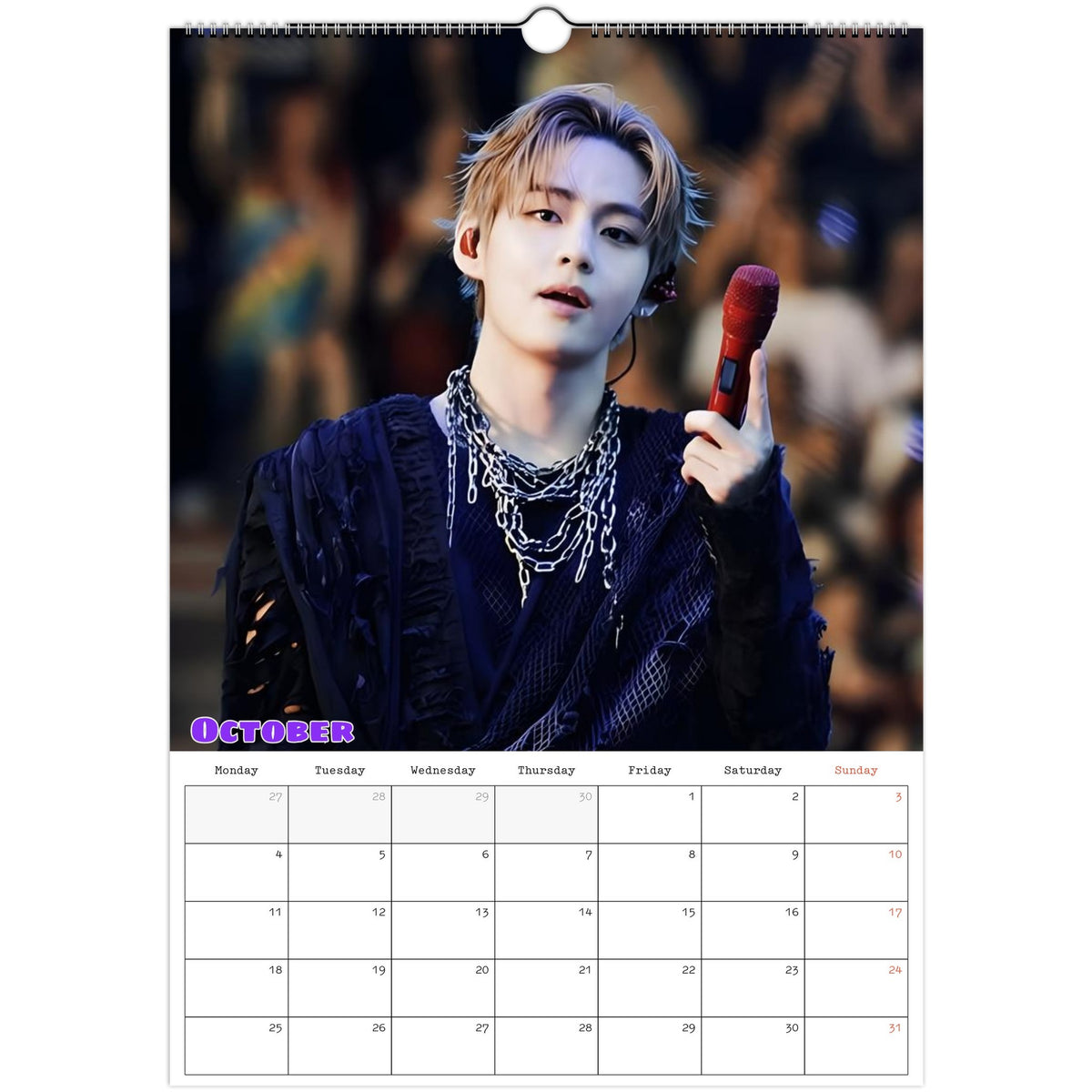 BTS V October ARIRANG Calendar 2027 photo