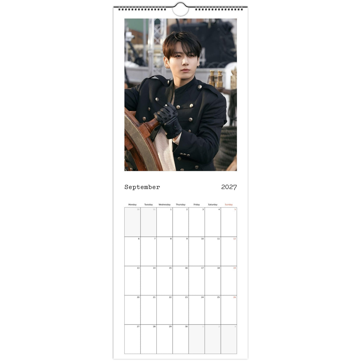 Jungkook Calendar 2027 September photo