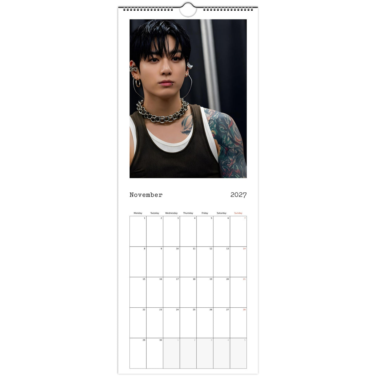 Jungkook Calendar 2027 November photo