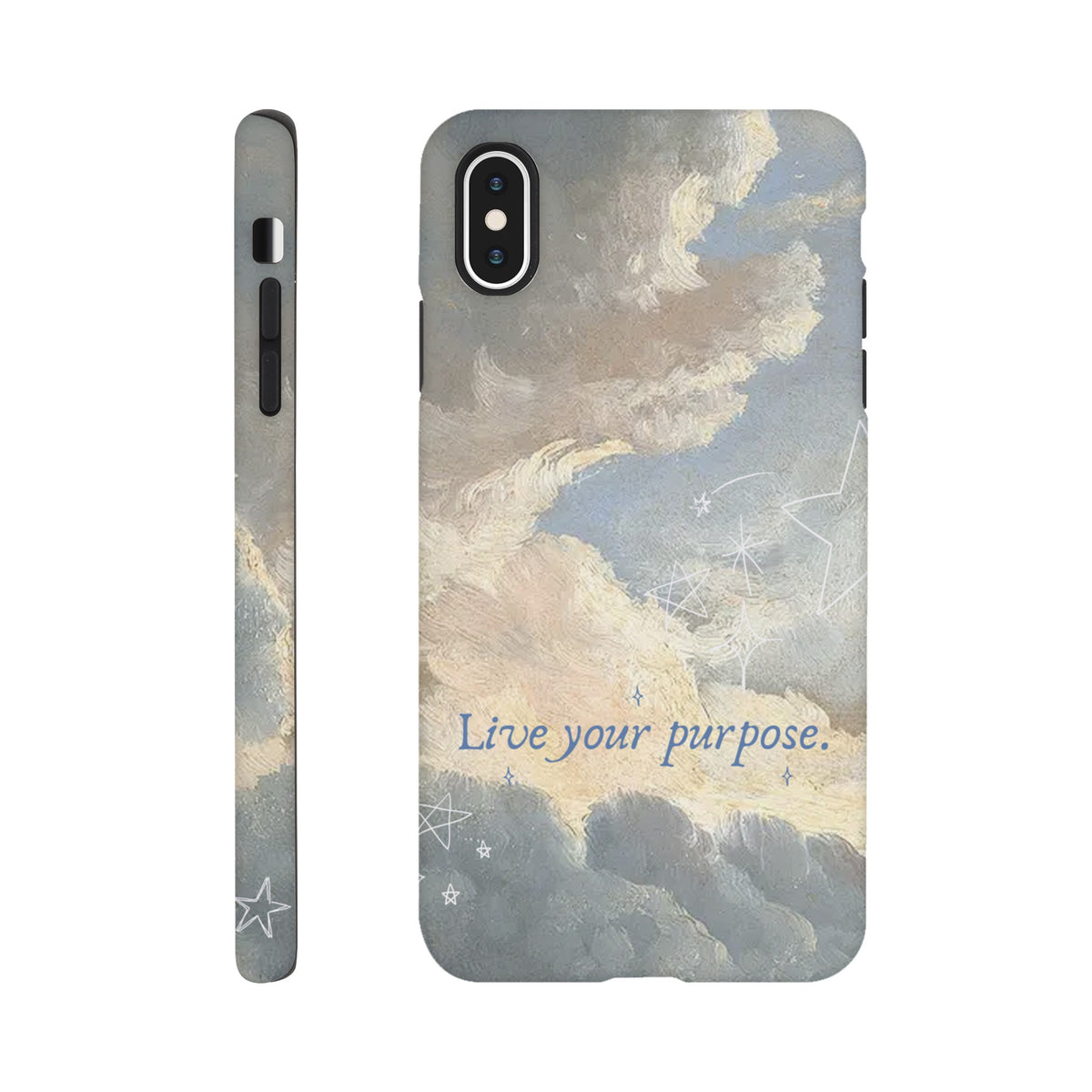 Shock‑resistant iPhone case with Live Your Purpose message