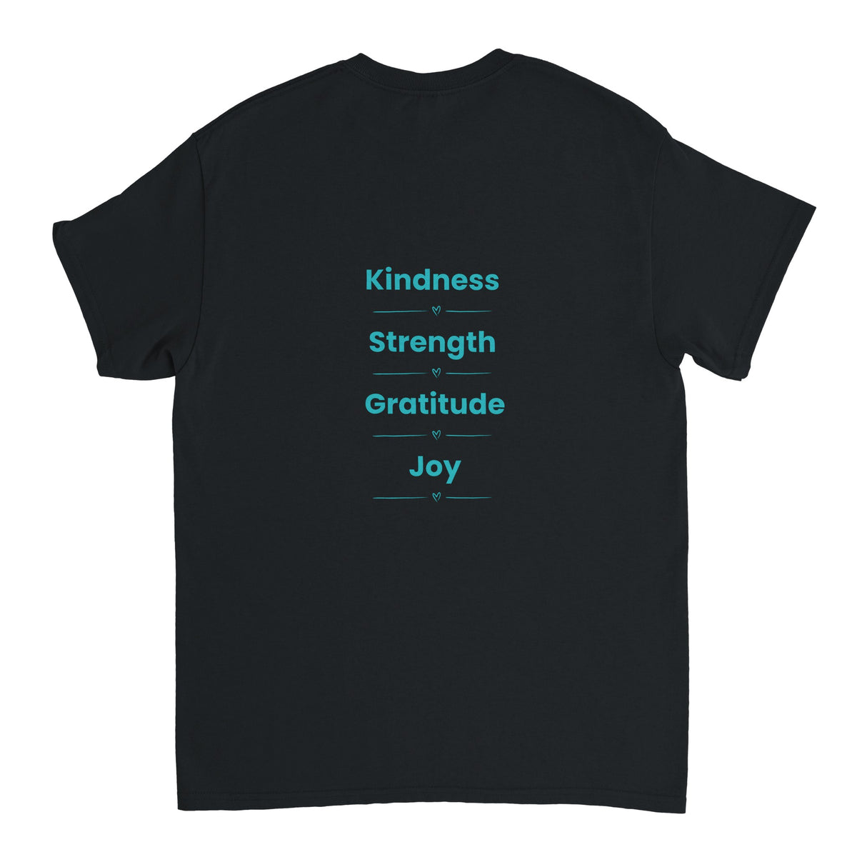 Motivational tee featuring Radiate Positivity message
