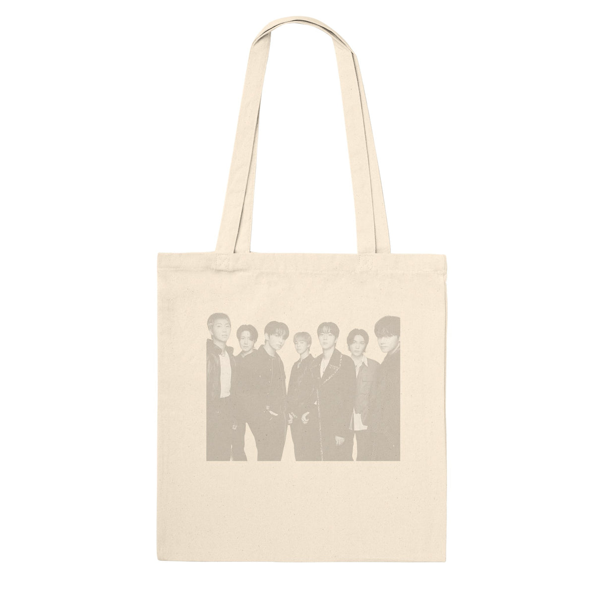 BTS tote bag with front graphic and 2026 logo