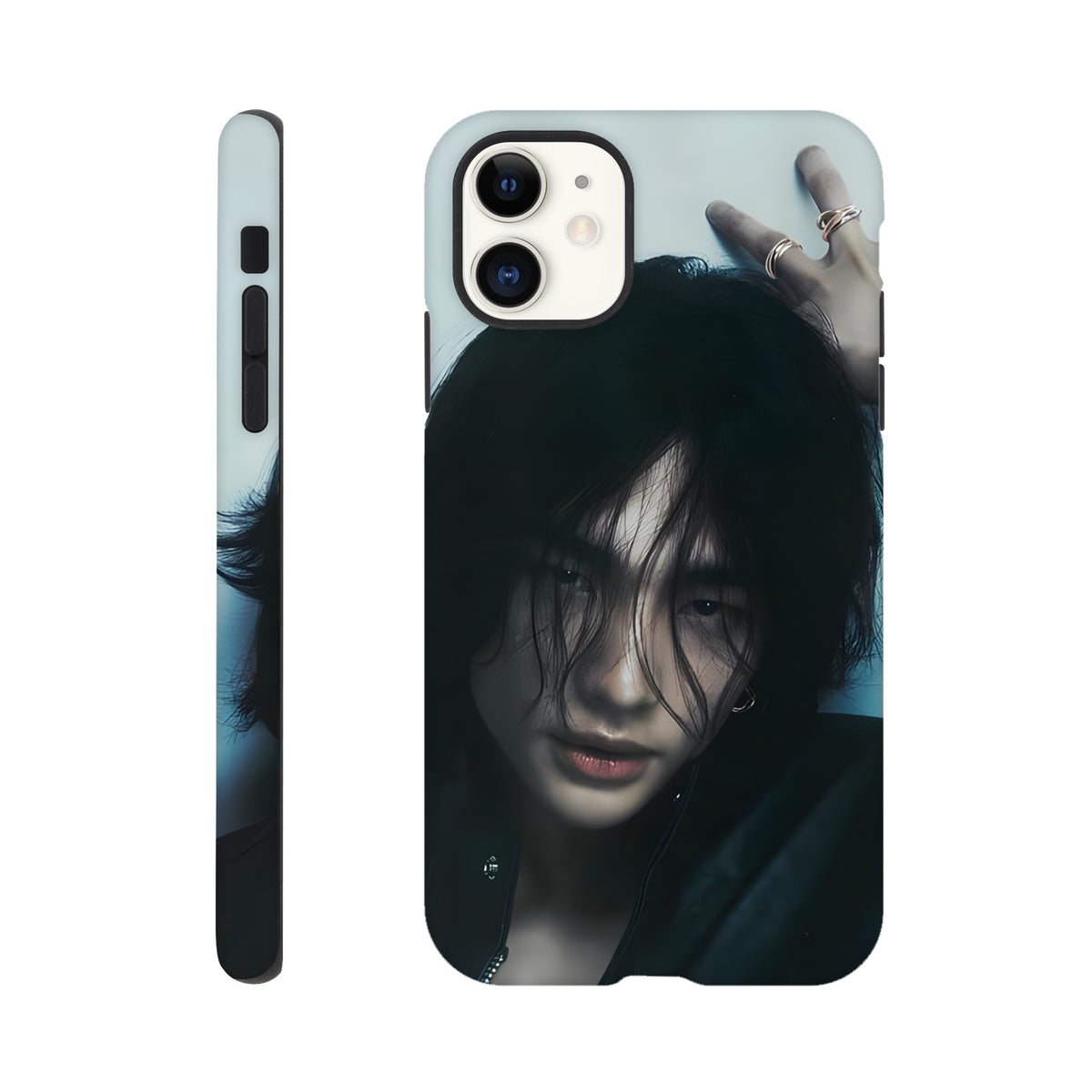 Hyunjin K‑pop iPhone tough case with glossy finish