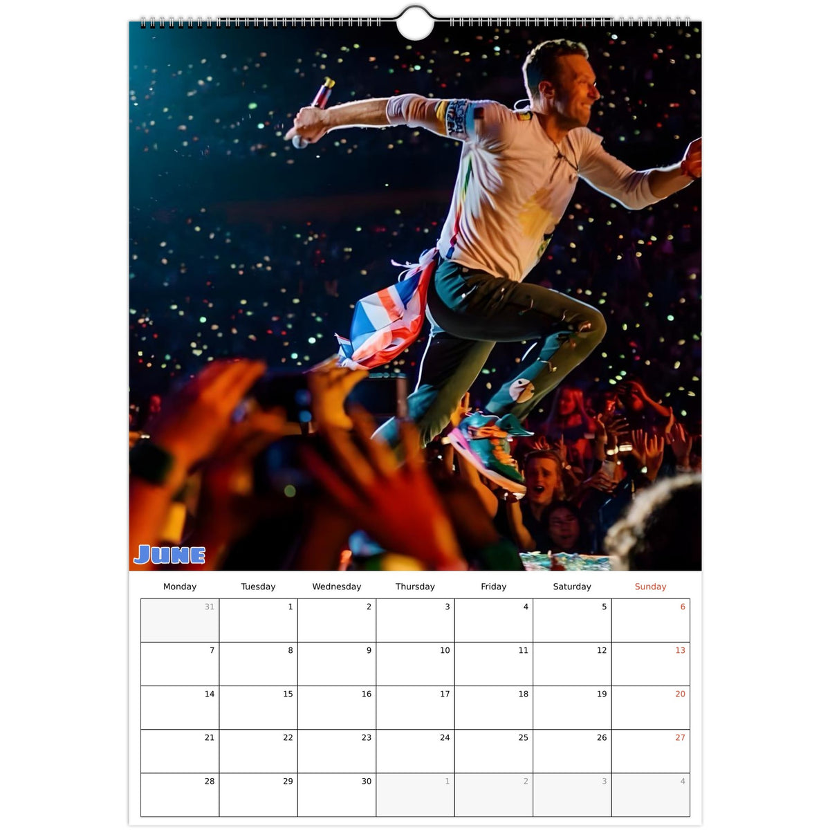 Coldplay calendar June Photo
