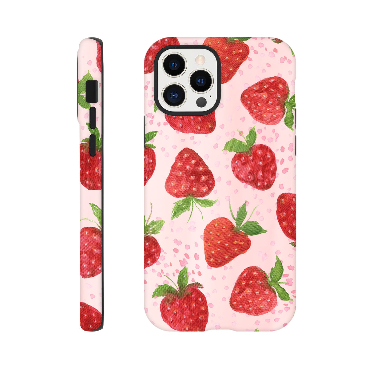 Strawberry iPhone tough case combining style and durability