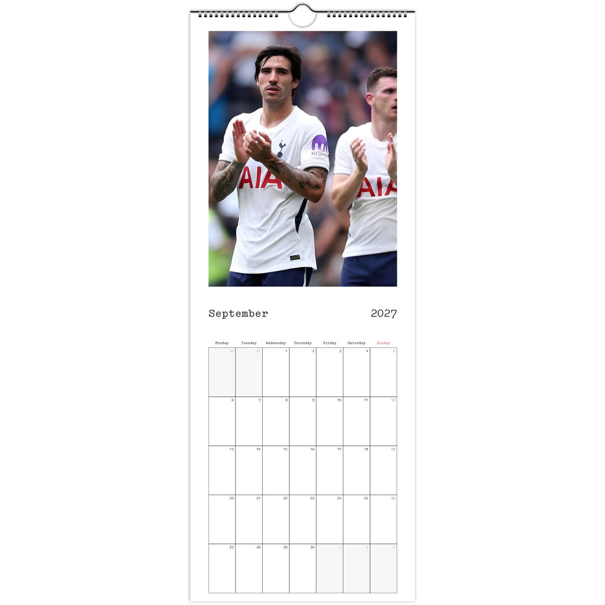 Tottenham calendar September photo