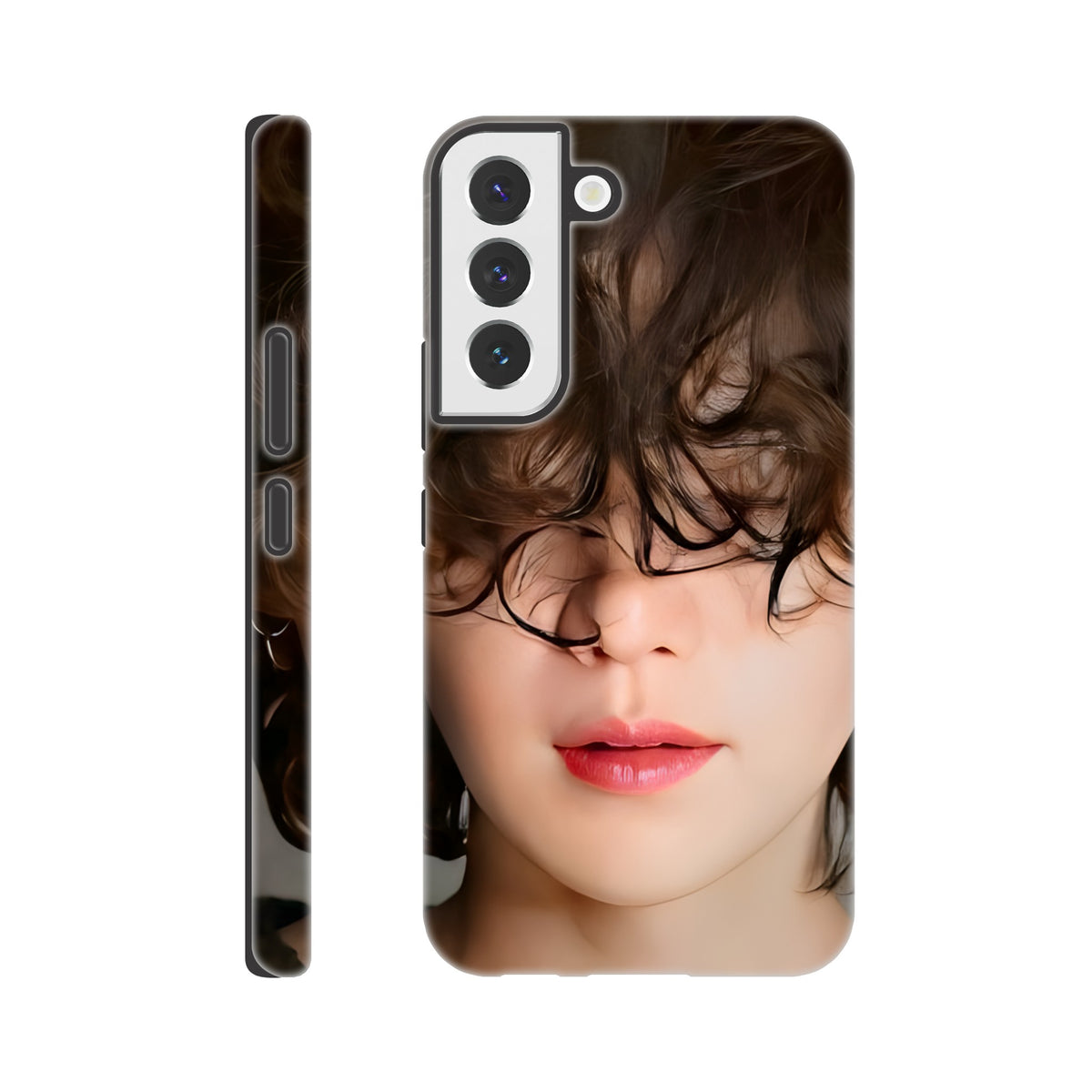 Protective Samsung phone case with Yoongi K‑pop design