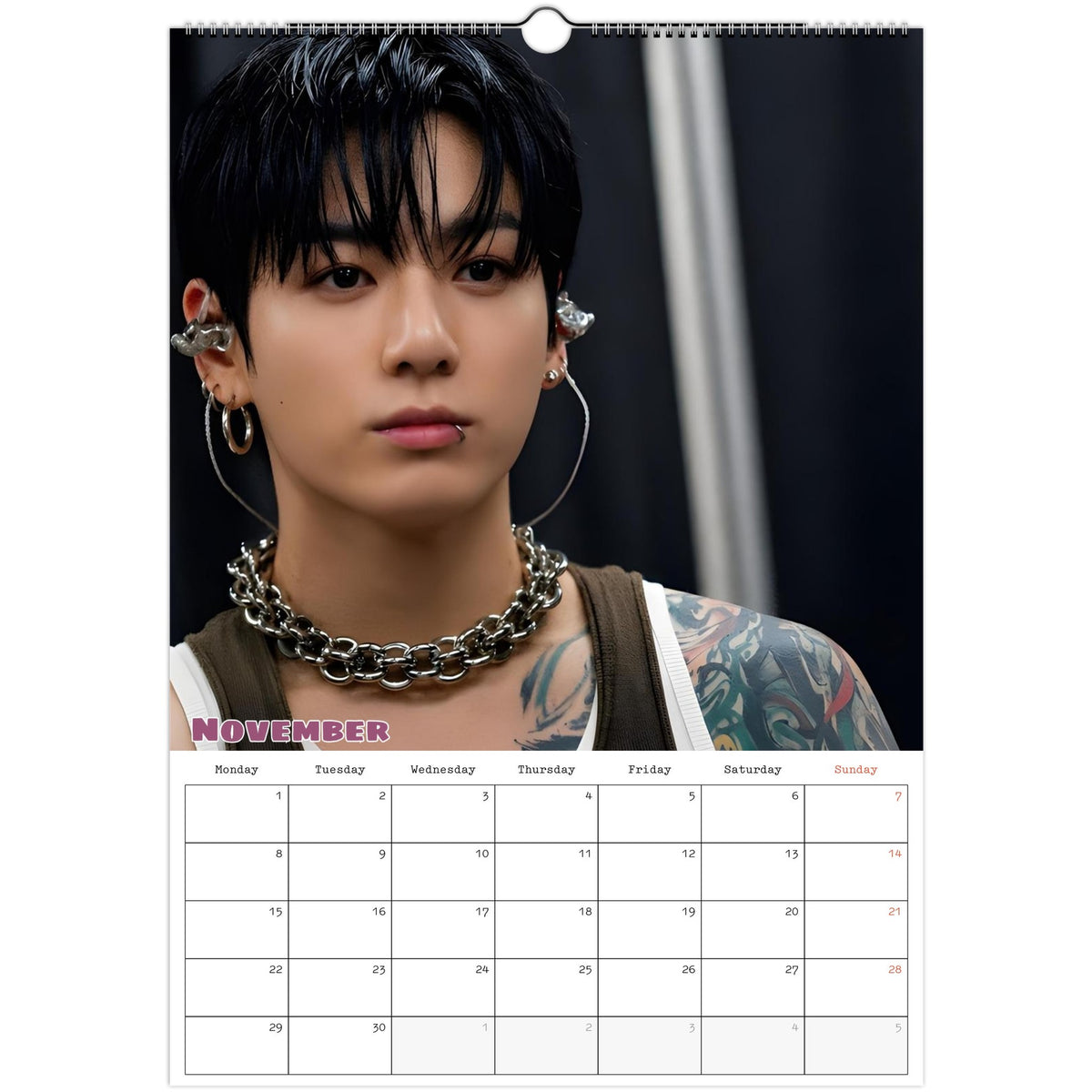 Jungkook Calendar 2027 November photo