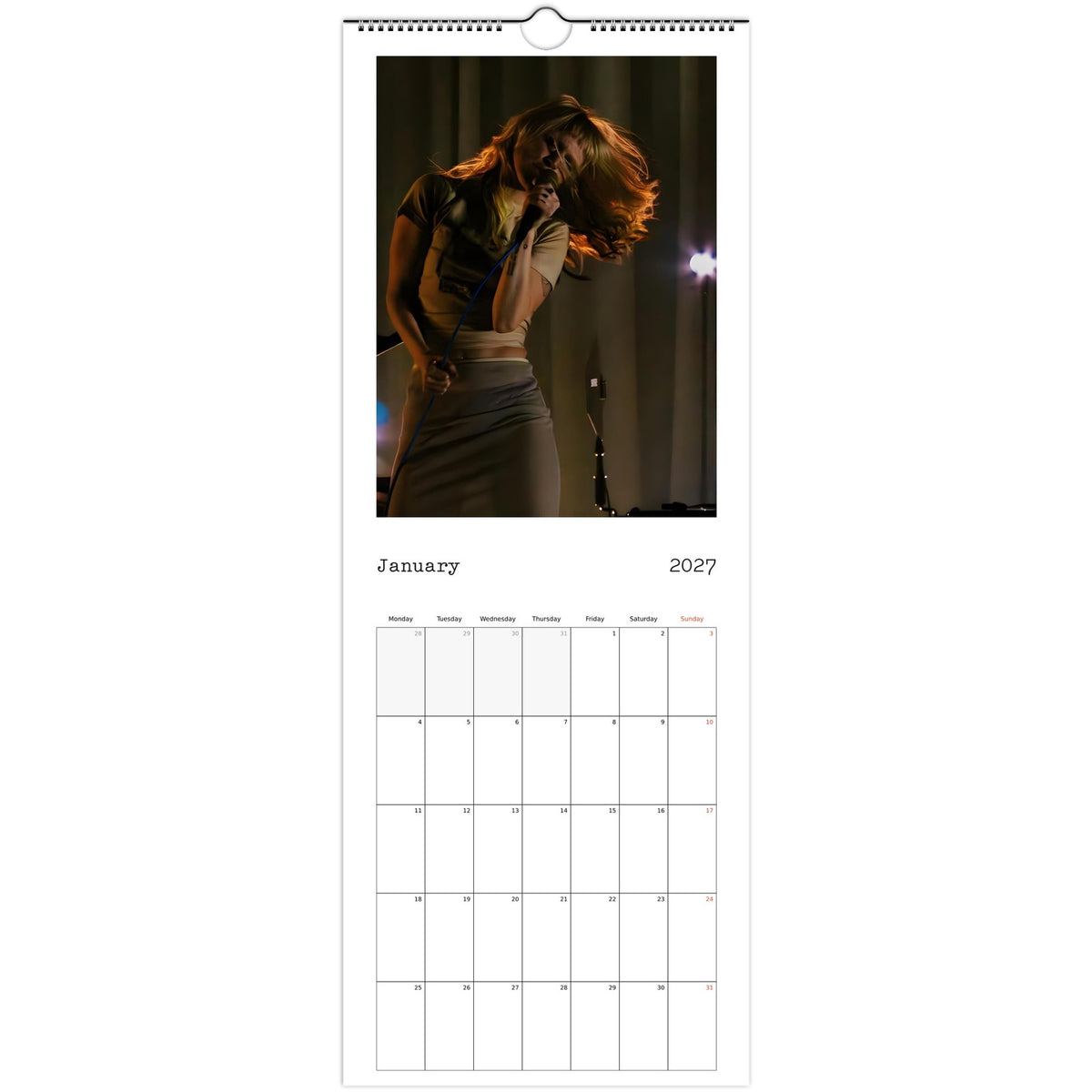 Hayley Williams Calendar January page