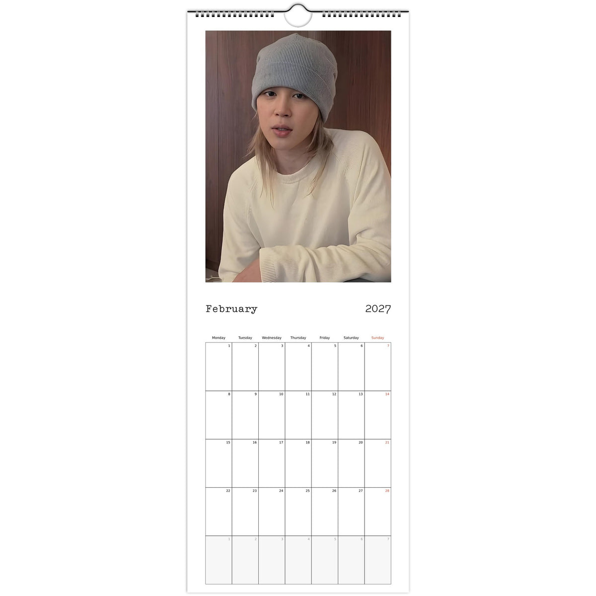 BTS Jimin Calendar February portrait