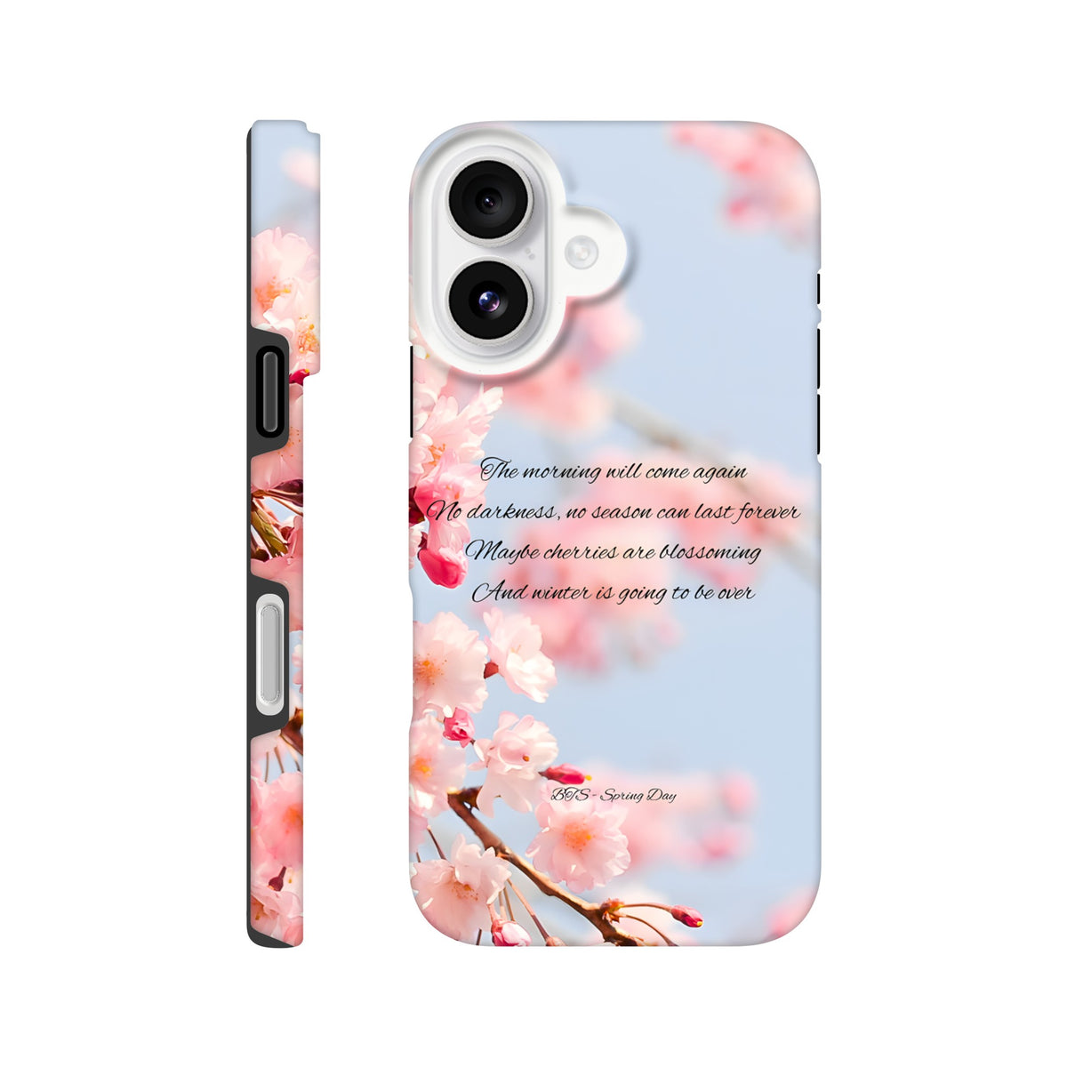 K‑pop inspired iPhone cover with Spring Day themed design