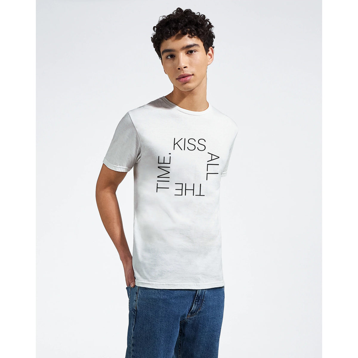 Kiss All The Time front print shirt