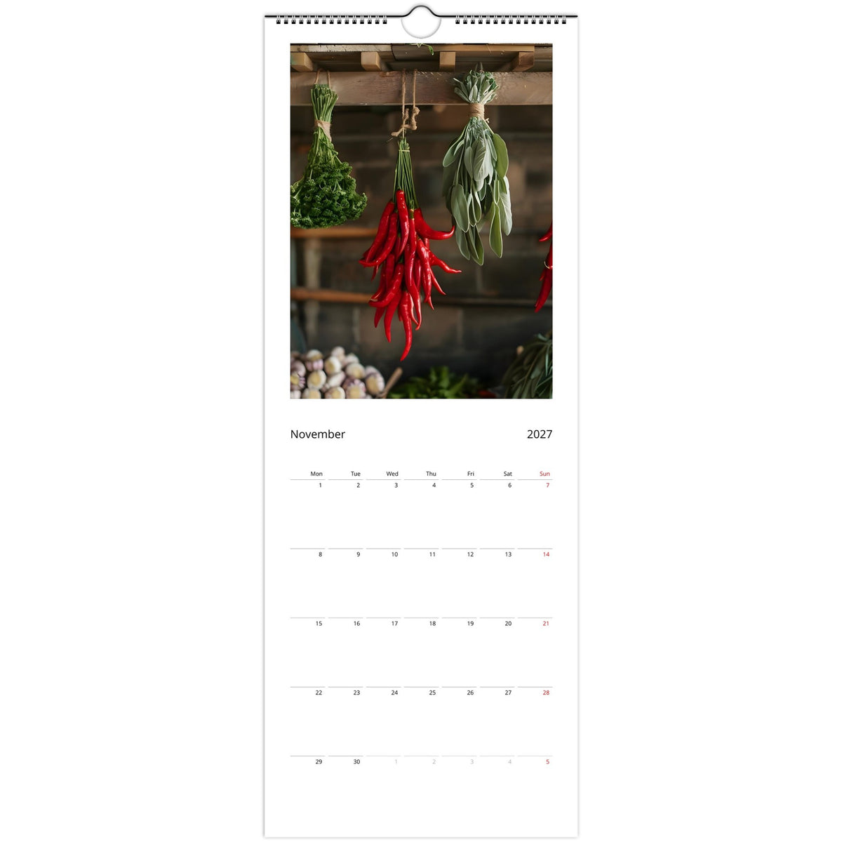 Off‑Grid Living 2027 calendar November photo