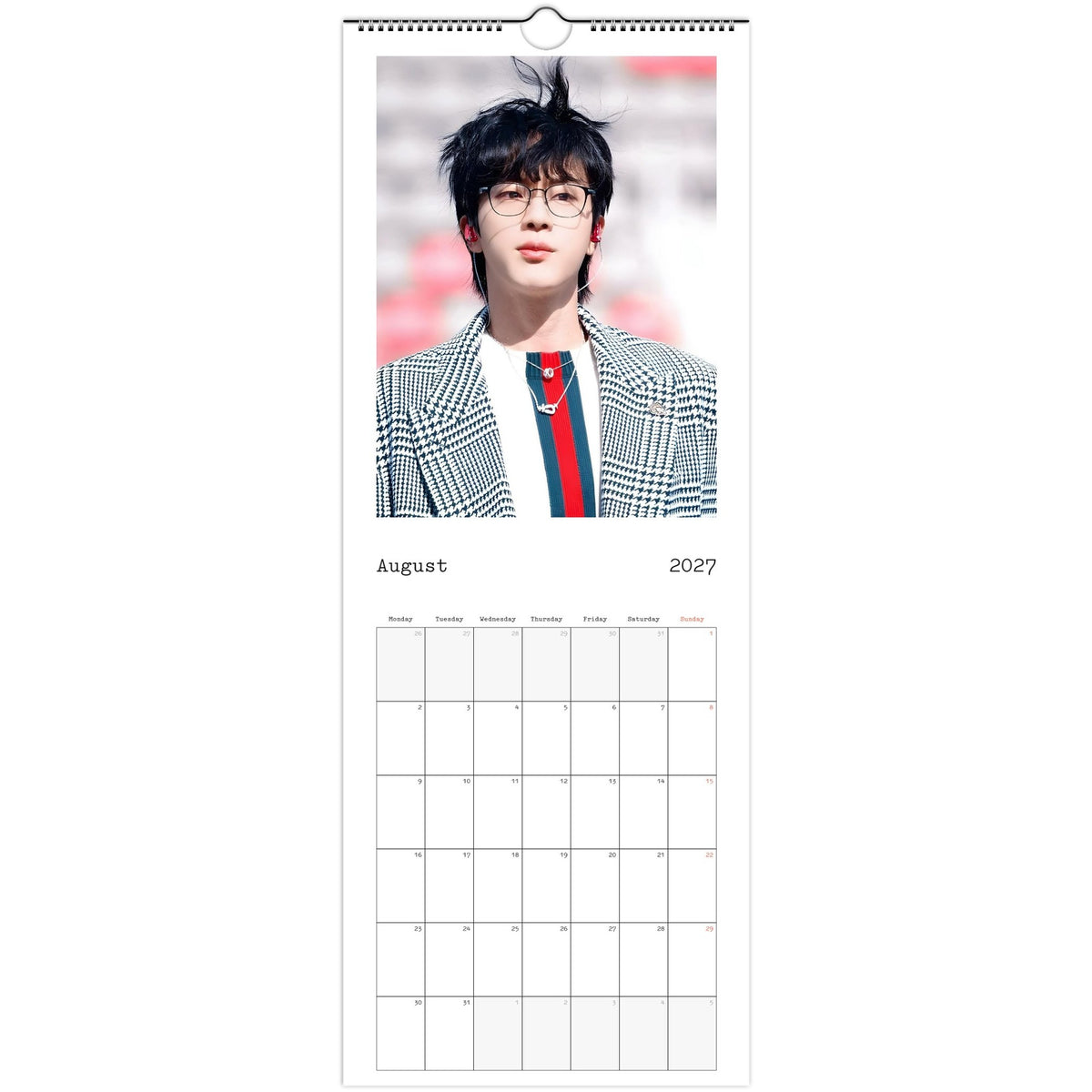 BTS Jin Calendar August portrait
