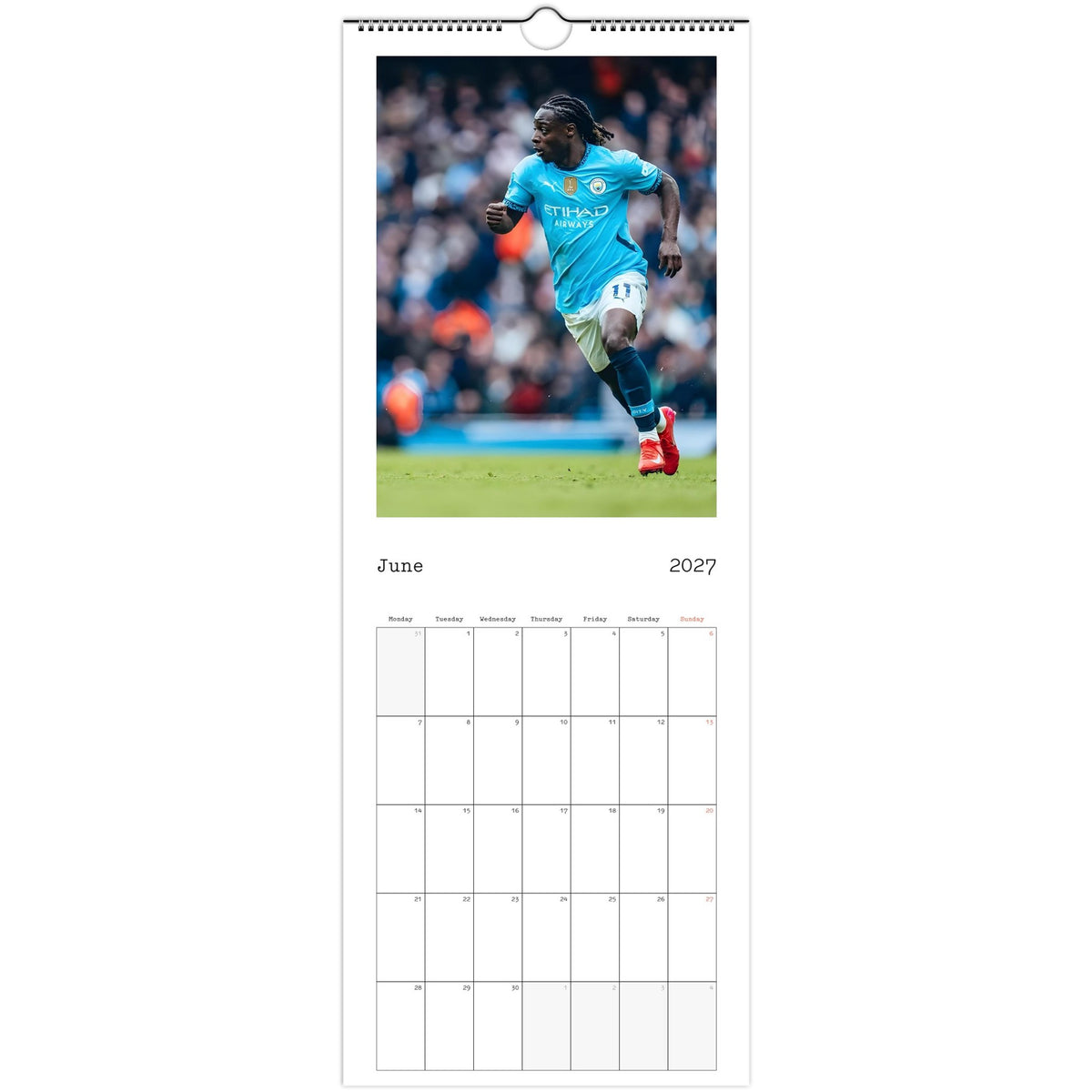 Man City Calendar 2027 June page