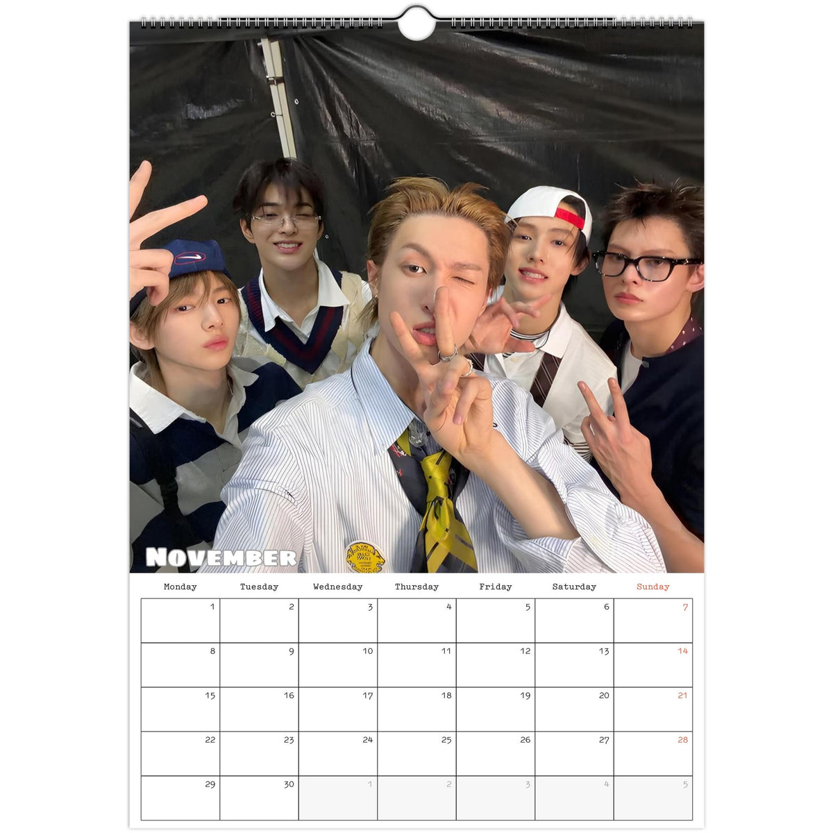 Cortis Calendar 2027 November concept photo