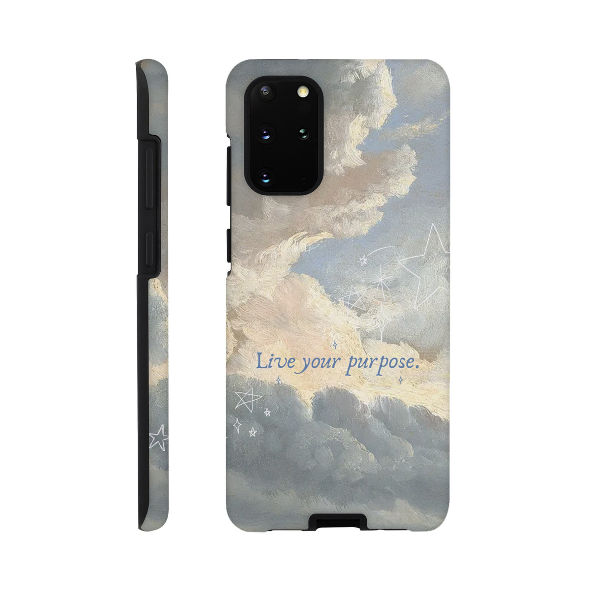 Protective Samsung phone case with inspirational typography