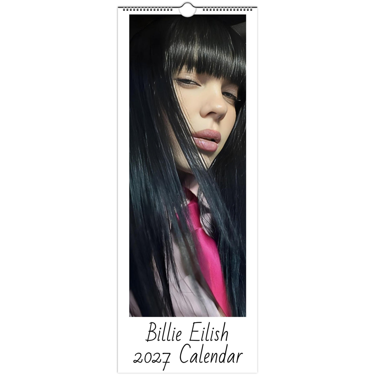 Billie Eilish 2027 slim wall calendar cover