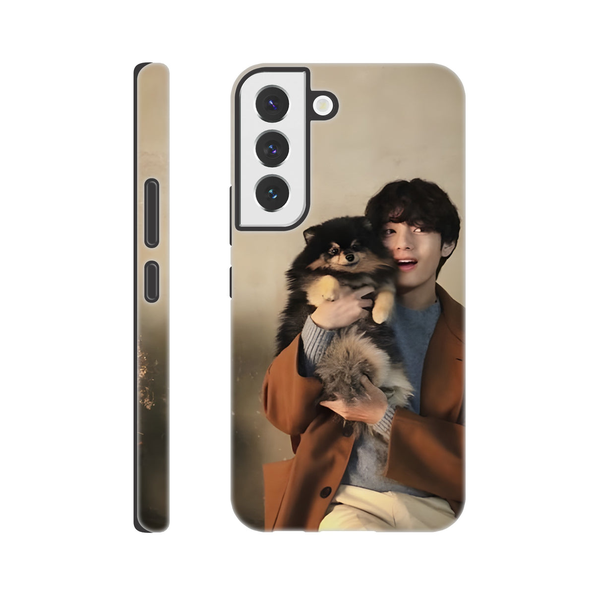 Taehyung and Yeontan Samsung tough case with reinforced dual‑layer build