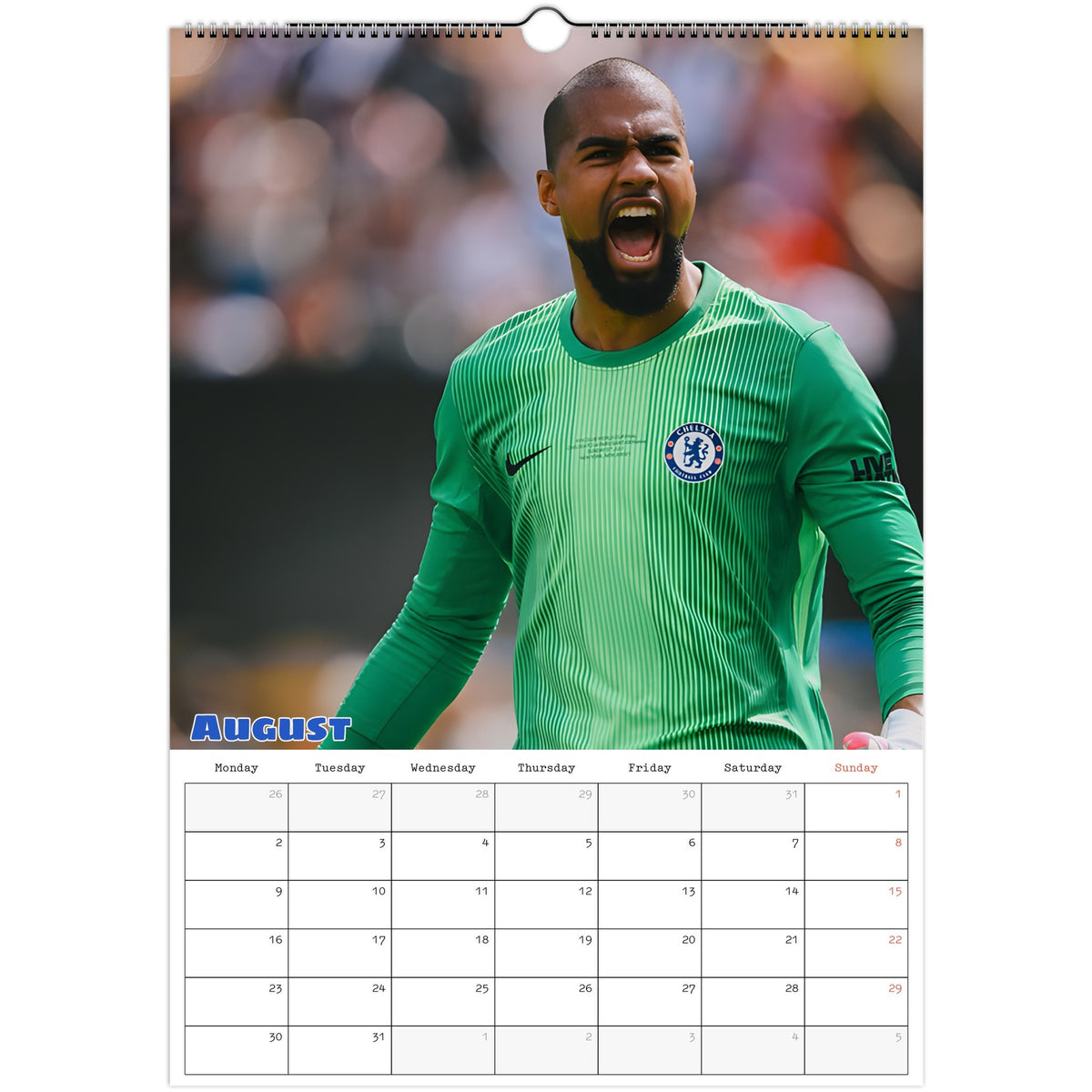 Chelsea Calendar 2027 August photo