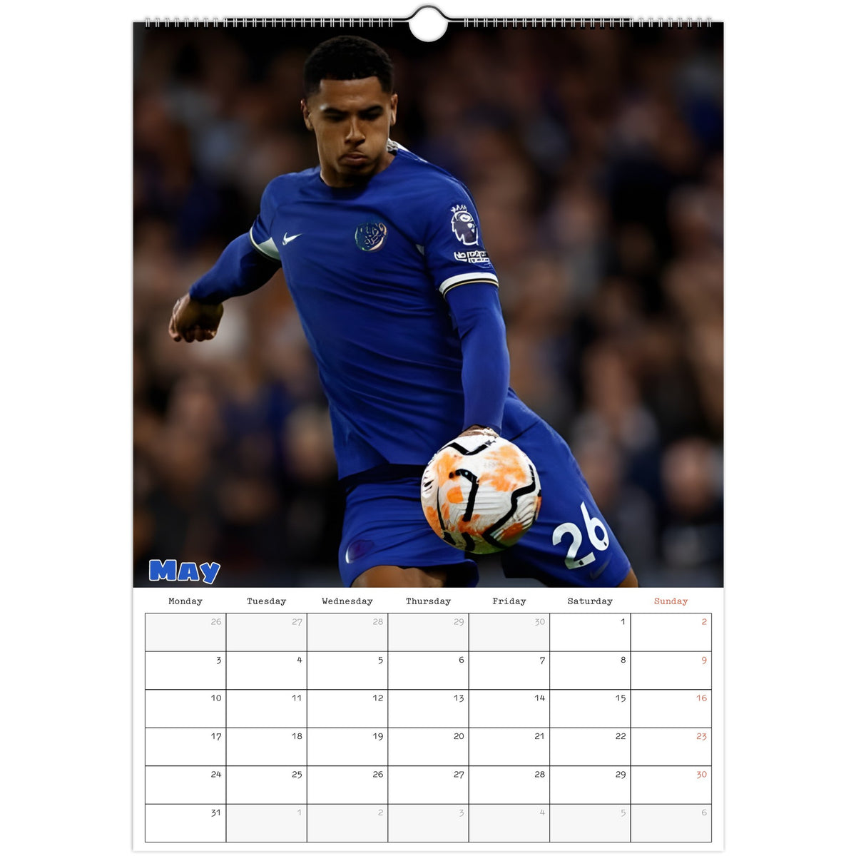 Chelsea Calendar 2027 May photo