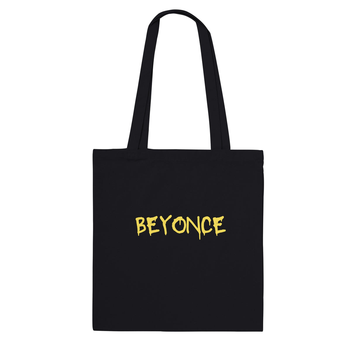 Black Beyoncé Cowboy Carter tour tote bag with yellow print