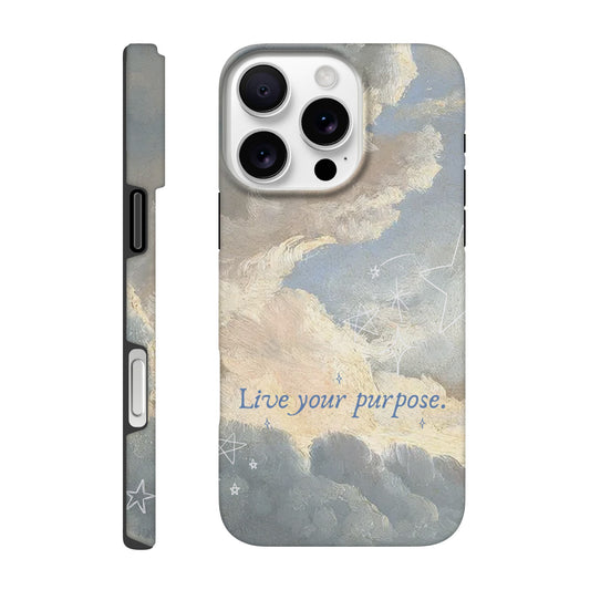 Live Your Purpose iPhone tough case with dual‑layer protection